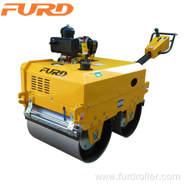 Small 550kg Vibratory Double Drum Roller Compactor For Asphalt Compaction